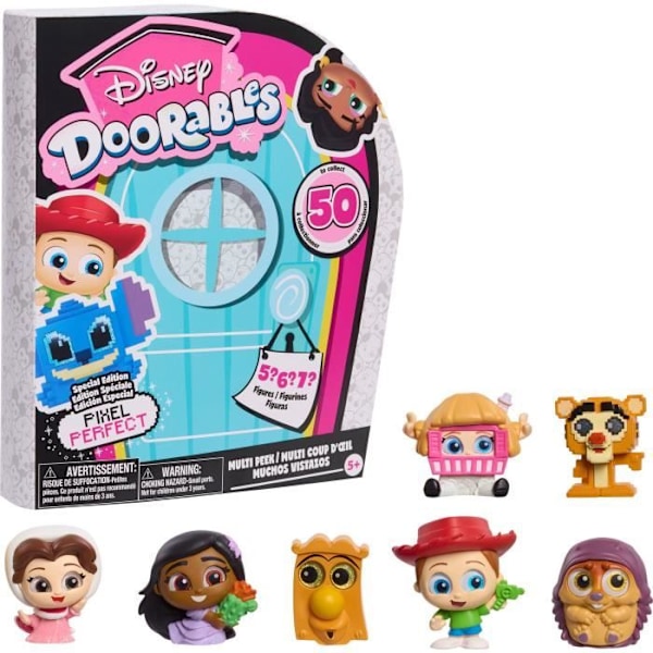 Samlarfigurer - DISNEY Doorables - Multi Peek PIXEL PERFECT - 5 till 7 figurer, 4 cm, 50 att samla in, 8 pixlar