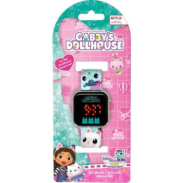 Gabbys dockhus LED-klocka - BARN LICENSERING - GD00077