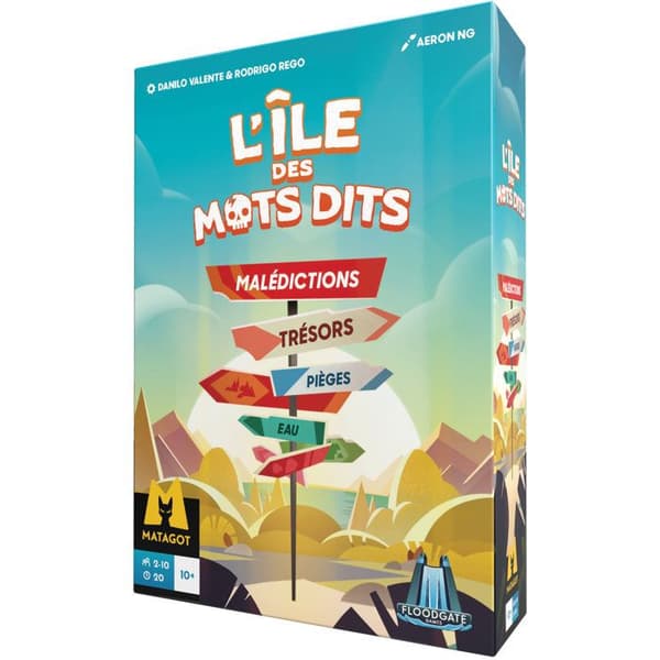 ASMODEE Brädspel Ön med talade ord - 2 till 10 spelare - Ålder 10+ - 20-minutersspel - Samarbets- eller tävlingsspel