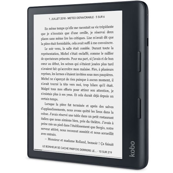 KOBO Sage e-läsare - 8 - 300ppp - Comfortlight PRO - Vattentät - Bluetooth - Dropbox - 32Go