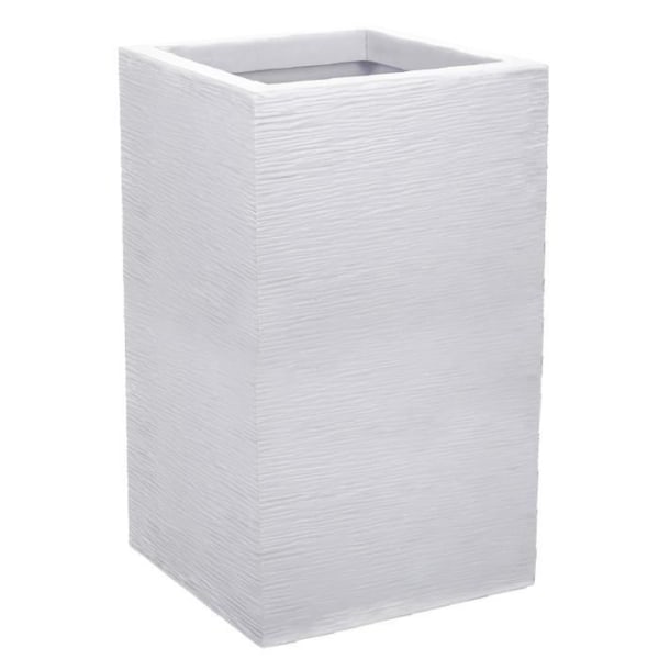 EDA Square Flower Bac High Graphit Up - 36 L - 29,5 x 29,5 cm x 49,5 cm - Cereed White