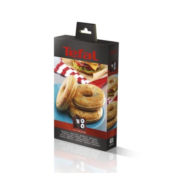 TEFAL Tillbehör XA801612 Mycket av två bagelplattor Snack Collection