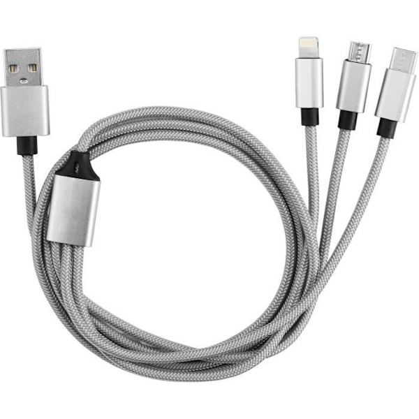 Resesats - GAO - 3-i-1 - 1m kabel, vägg och billaddare