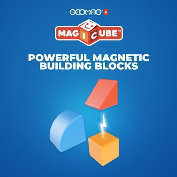 Magnetiska block - GEOMAG - Magicube-block och kort - 16 delar - Pedagogiska - Återvunnen plast