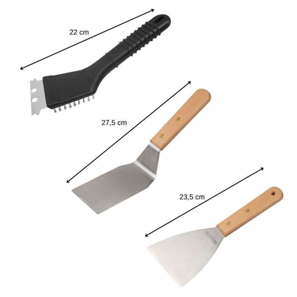 Set med 3 professionella redskap - FACKELMANN PROFESIONAL - För plancha