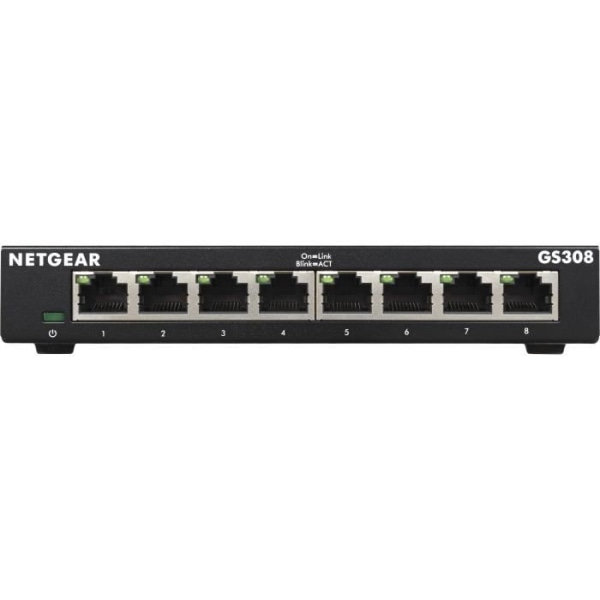 NETGEAR GS308-300PES Metal Ethernet-switch 8 Gigabit-portar (10/100/1000)