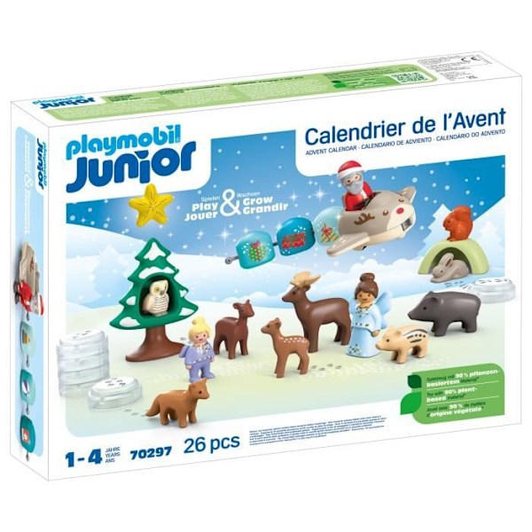 PLAYMOBIL JUNIOR 70297 PLAYMOBIL Junior Adventskalender, 24 överraskningar, 12 månader