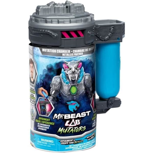 Mutators Panthere Translucent Mutation Chamber Figurine - MR Beast LAB - Genomför ett experiment för att skapa din varelse