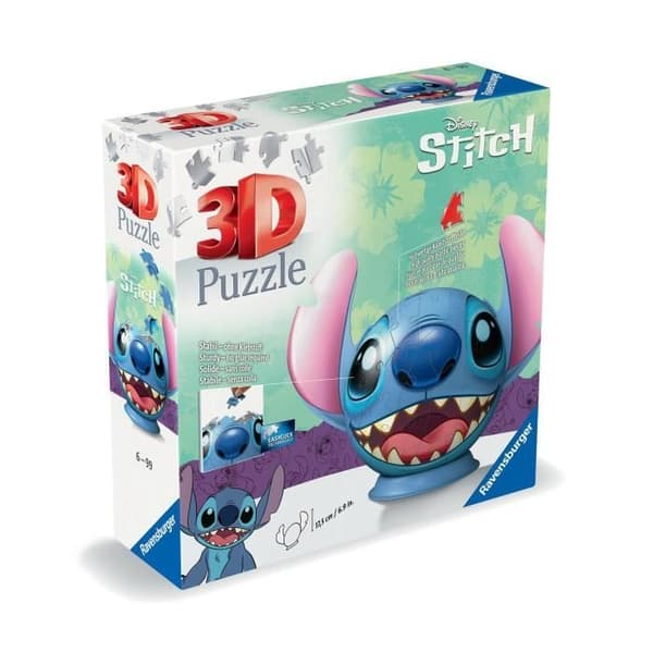3D Pusselboll Disney Stitch 72 bitar, 6 år, Ravensburger, 11574