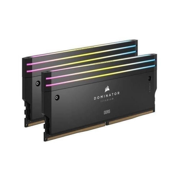 RAM-minne - CORSAIR - Dominator Titanium RGB DDR5 - 48GB 2x24GB DIMM - 7200MT/s - Intel XMP 3.0 - 1.40V - Svart (CMP48GX5M2X7200C3