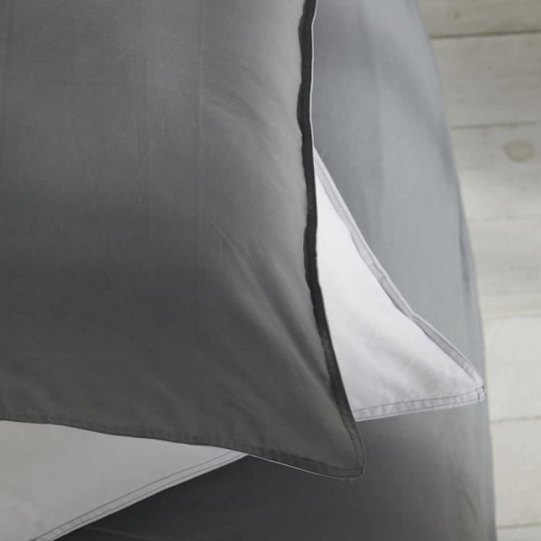 Påslakan - TODAY - CHARME - 57 trådars bomull - Ljusgrå x Dune Constance - 260 x 240 cm