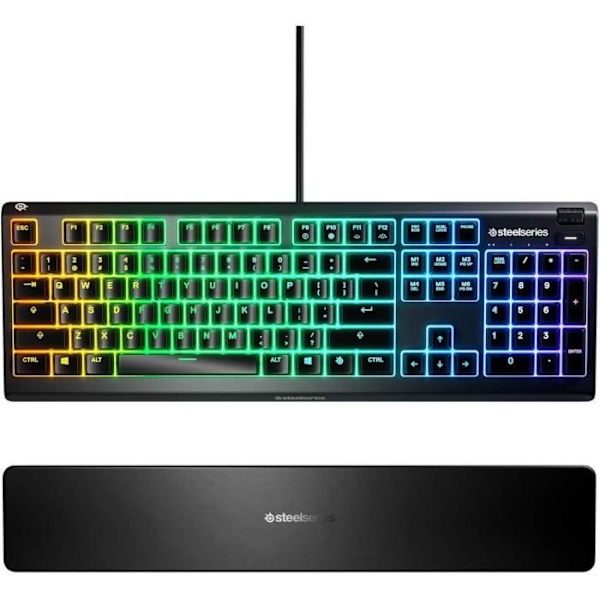Mekaniskt speltangentbord - STEELSERIES - APEX 3 - Ultra tyst - Svart
