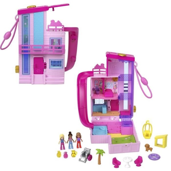 Polly Pocket-Barbie Dream House-Box med 3 minifigurer HWP11