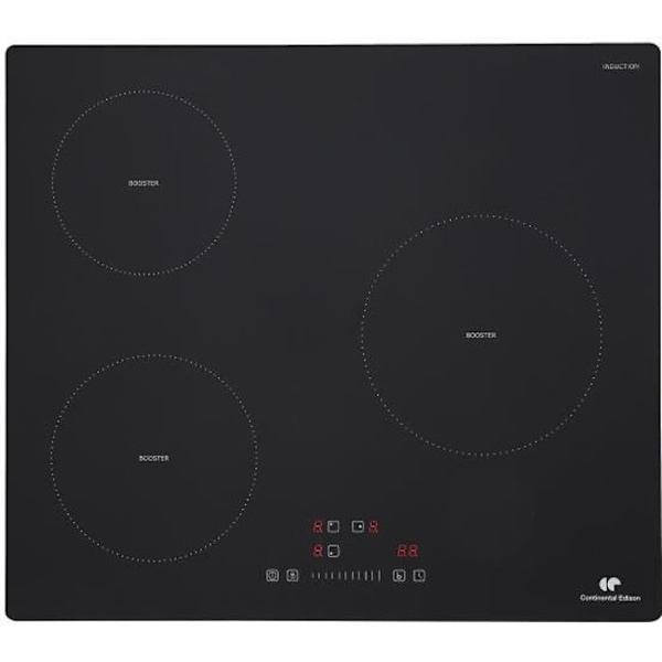 Induktionsplatta 3 Foci Continental Edison - 3 Timers - 3 boosters - Svart