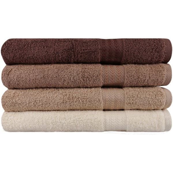 Set med 4 badlakan - 70 x 140 cm - Krämfärgad