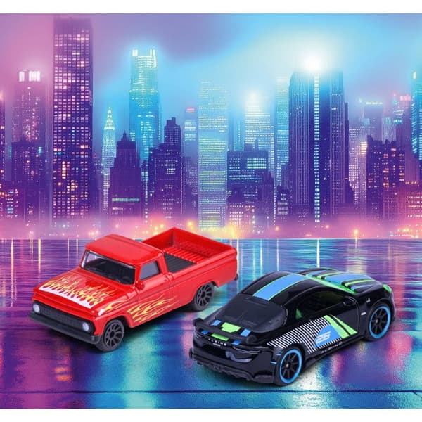 MAJORETTE - SL Neon Racer 13-delars set - Från 3 år