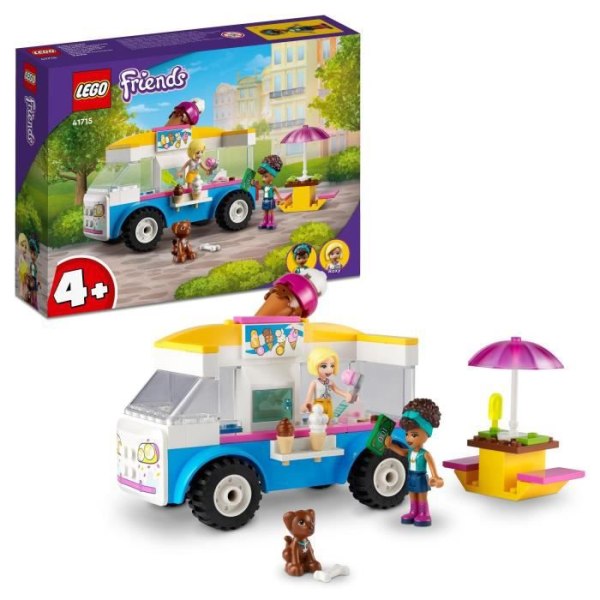 LEGO Friends 41715 glassbil, byggbar leksak med hund, fordon och instrumentbräda och Andrea minidockor från 4 år och uppåt