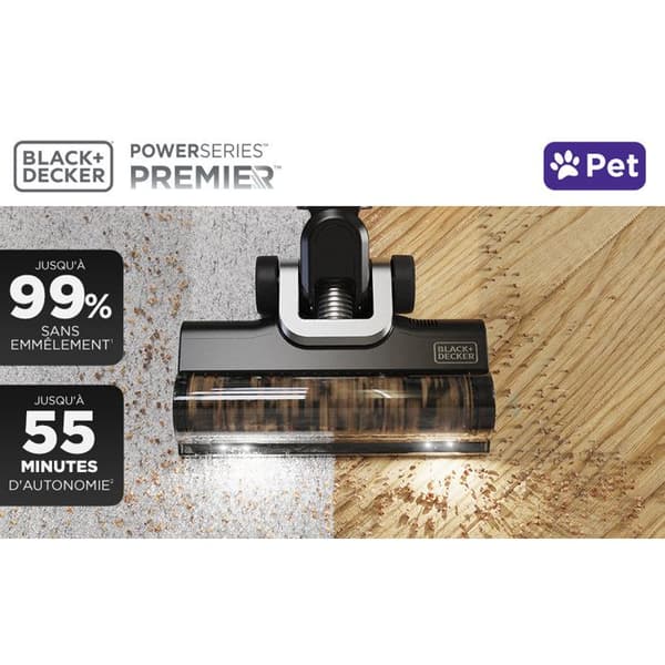 BLACK+DECKER Premier PowerSeries ledningsfri stavstøvsuger BSV520BRP-QW - 18V 2.0 Ah - Multifunktionel - Kæledyrsvenlig