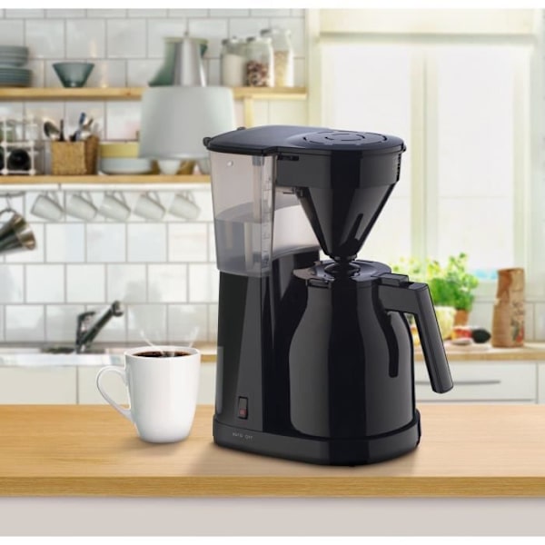 MELITTA Easy Therm II 1023-06 - Filter kaffebryggare 1L - 1050 W - Svart