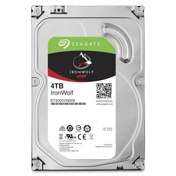 Seagate - Intern hårddisk - Ironwolf NAS - 4to - 3.5 - 5400 rpm (ST4000VN006)