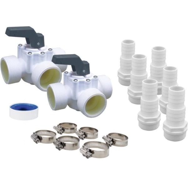 UBBINK Universal by-pass kit för värmepump - Modell 7505527 - PVC - Vit