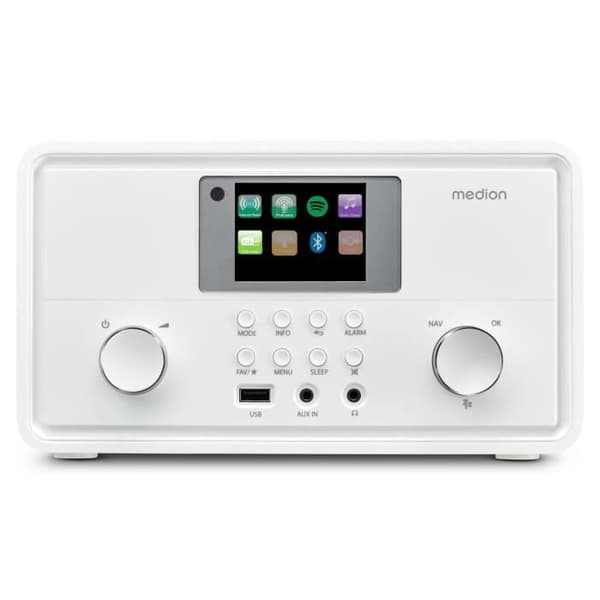 Internetradio - MEDION - DAB - Bluetooth - 2x10W RMS - Vit