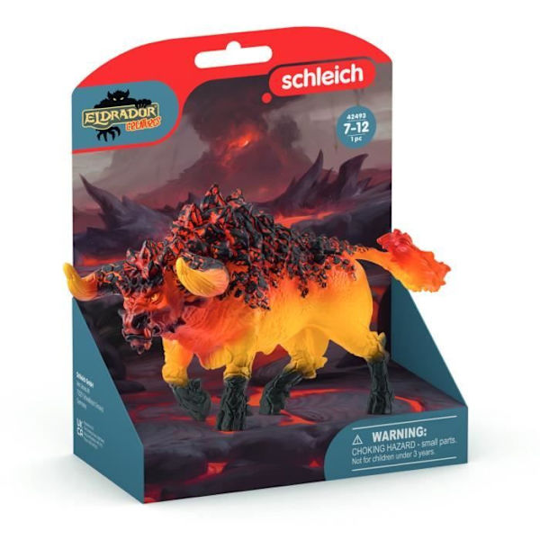 Fire Bull Figure, Schleich 42493 Eldrador Creatures, 7 år