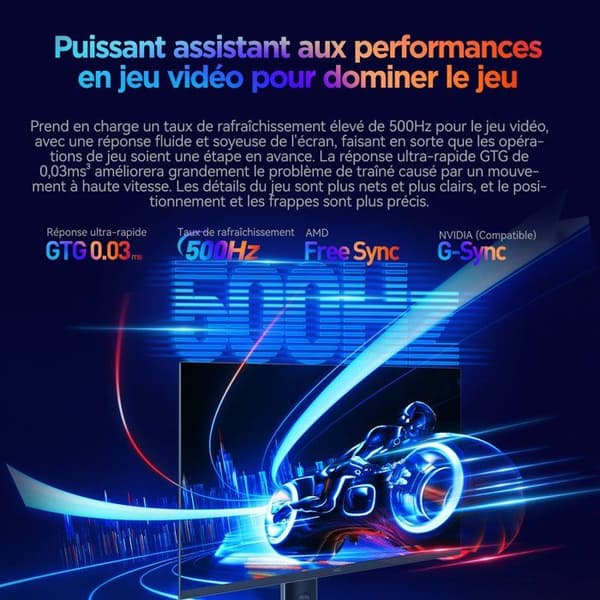 PC-spelskärm - HKC - 27" - QHD - 500Hz - OLED-panel - 0,03ms - GS27QHS