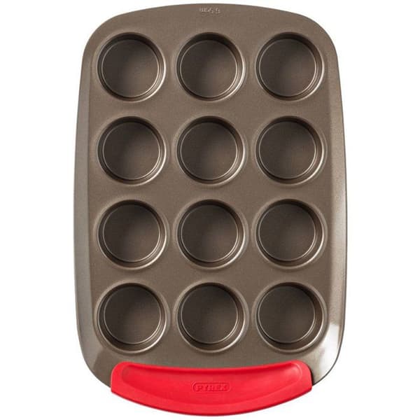 Muffinsplåt - PYREX - 1452002 - Kolstål - Non-stick - 12 hål