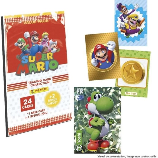 PANINI - Super Mario Trading Cards - Fettpaket med 24 kort + 2 bonuskort