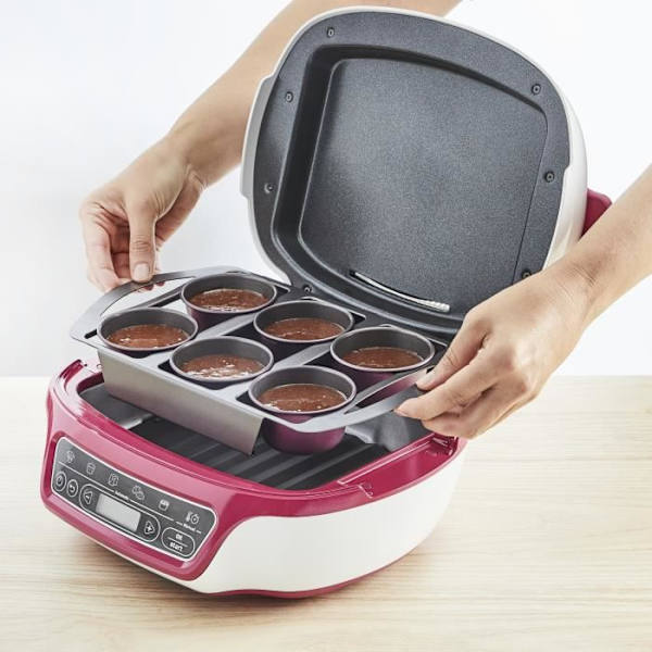 TEFAL KD810112 Cake Factory Delices Intelligent kakmaskin, 5 autoprogram, 1 manuellt läge, CreaBake formsats ingår