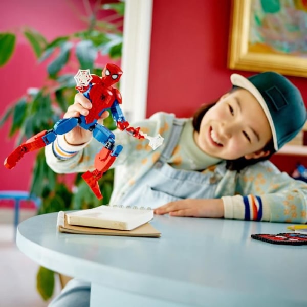 LEGO Marvel 76226 Spider-Man minifigur, superhjälte byggbar leksak, ålder 8 gåva