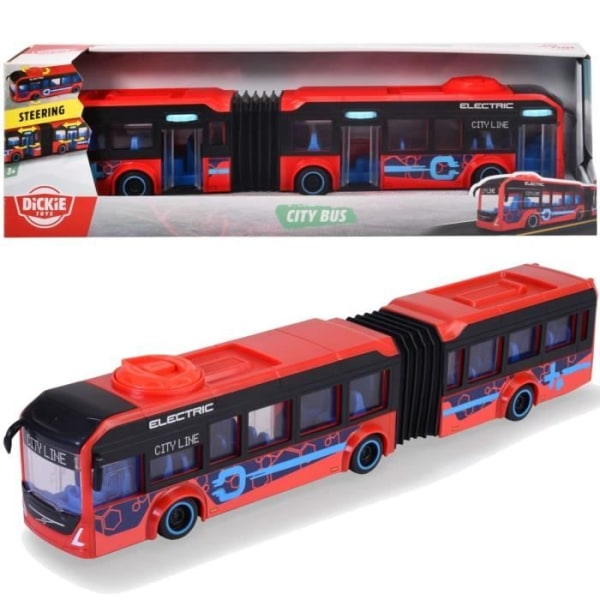 Dickie Toys Volvo ledbussleksak 40 cm Röd för barn
