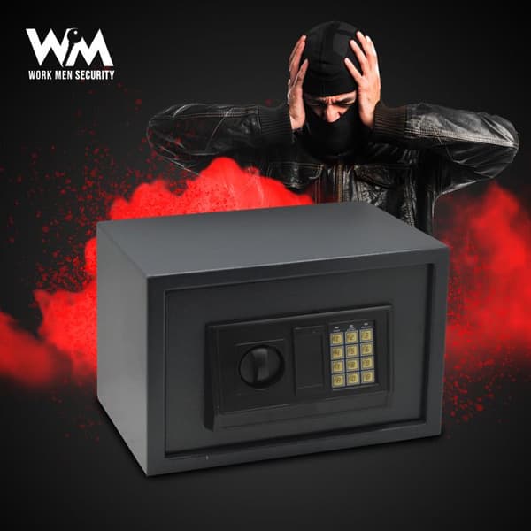 WORKMEN SECURITY Elektronisk kassaskåp med kod 16L 25x35x25 cm