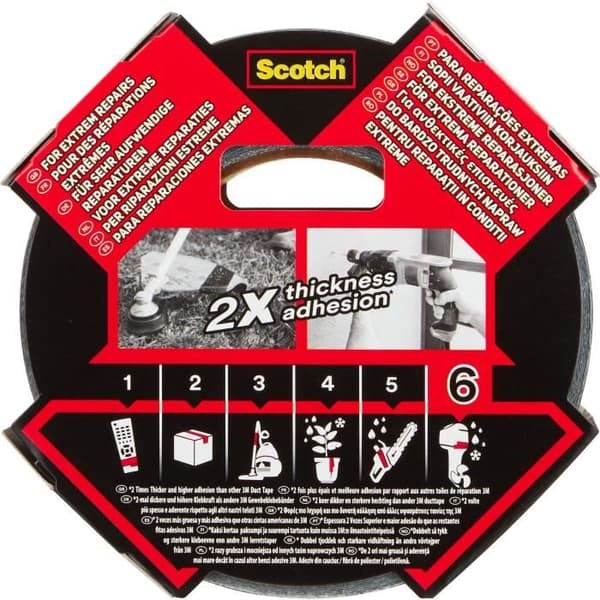 3M Extremium Ultra Reparationsduk - Svart - 25mx48mm