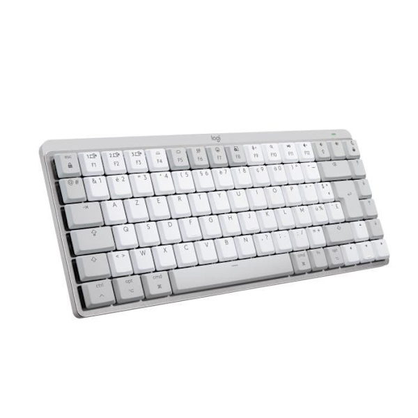 Logitech - Trådlöst tangentbord för Mac - MX Mekanisk mini - Pale Grey Grå, Vit