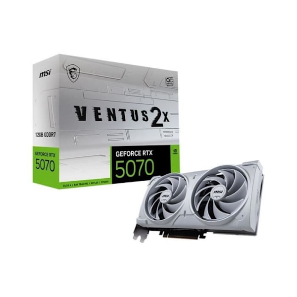 MSI - Internt grafikkort - GeForce RTX 5070 12G VENTUS 2X OC WHITE Vit