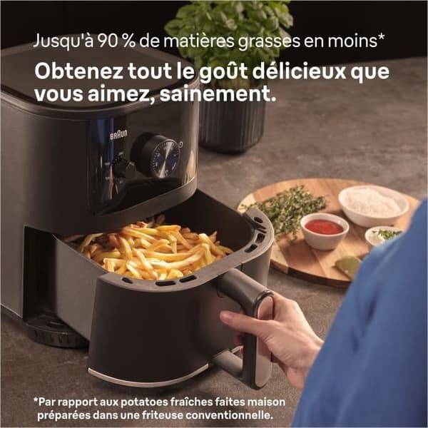 Airfryer - BRAUN - MultiFry 3 - 1500 W - 4,3 L - Svart