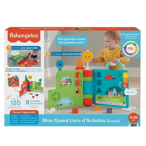 Fisher -Price My Big Scalable Activity Book, Electronic Activity Toy &amp; Activity Center - Från 6 månader