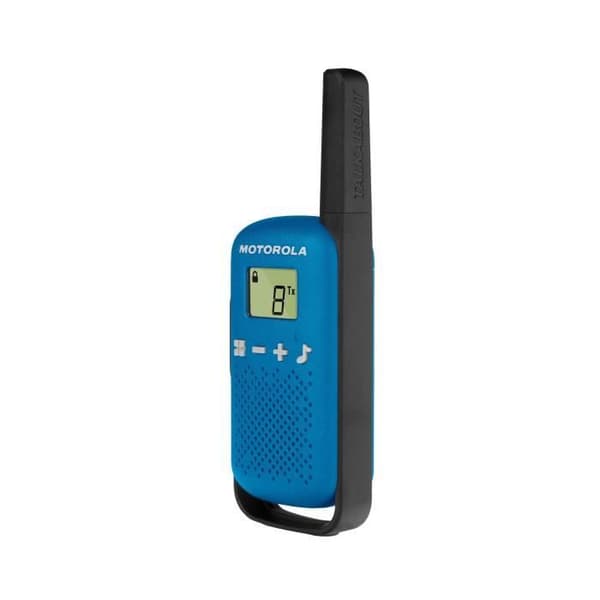 Motorola Walkie Talkie - 2 st - Blå - Räckvidd 8 km - Handsfree - Effekt 500 mW