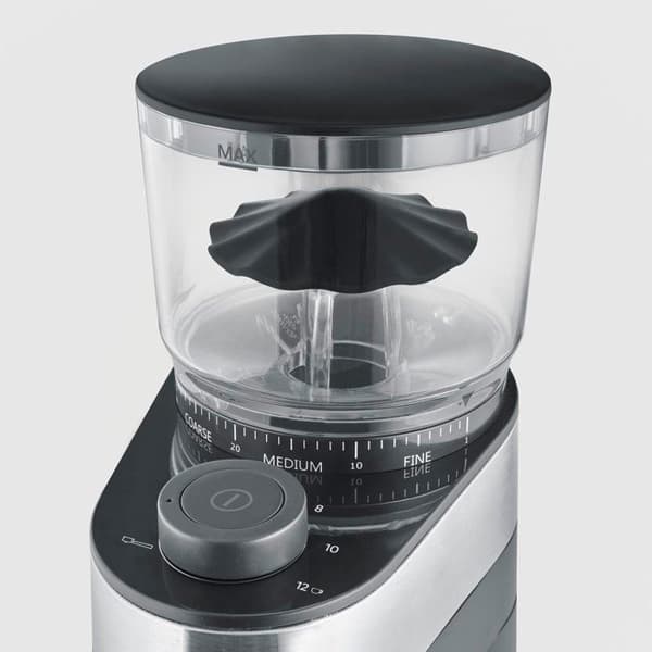 Professionel kaffekværn - SEVERIN - KM 3880 - 140 W - 30 justerbare kværningsgrader - Op til 12 kopper - sort/børstet rustfrit stål