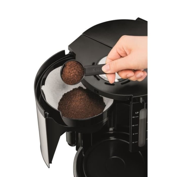 KRUPS KM321010 Pro Aroma Plus elektrisk filterkaffebryggare, 1,25 L eller 15 koppar, Kaffemaskin, svart och rostfritt stål