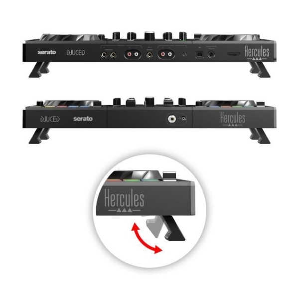 HERCULES DJCONTROL INPULSE 500 - DJ-kontroller - Ljudgränssnitt &amp; integrerad hårdvarumixer