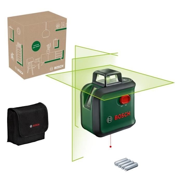 AdvancedLevel 360 linjelaser från Bosch (3 rad laser med 360° laser för inriktning i ett helt rum, i kartong