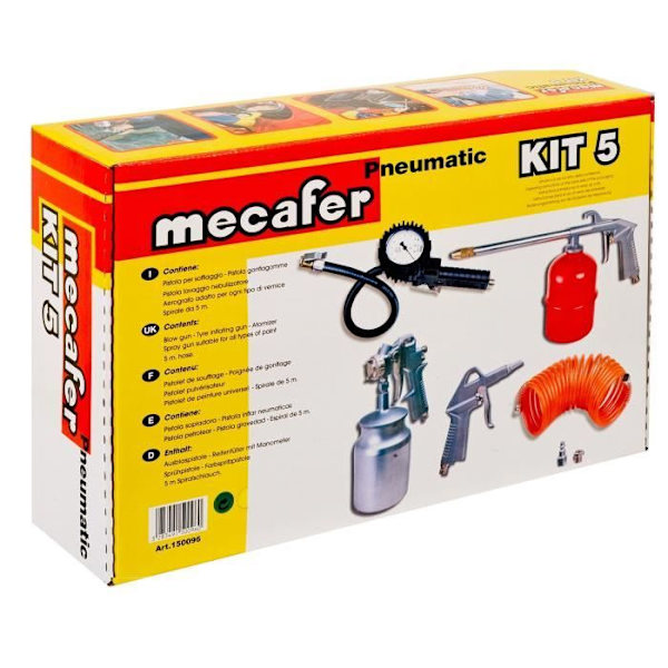 MECAFER Trycklufttillbehörssats 5 delar