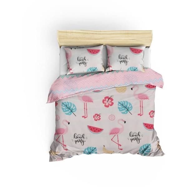Bäddset - 1 påslakan 220 x 240 cm + 2 örngott 60 x 60 cm - 65% bomull, 35% polyester - Vit