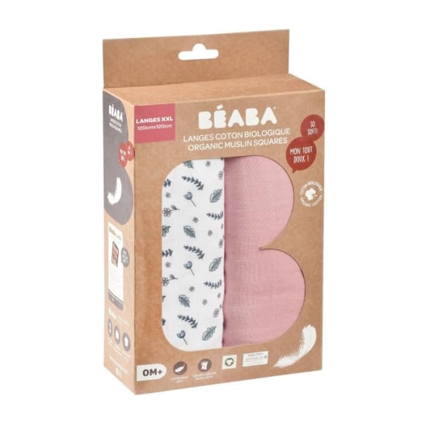 BEABA, Box 2 SLIPS 120cm - Dusty Pink / Blommig landsbygd
