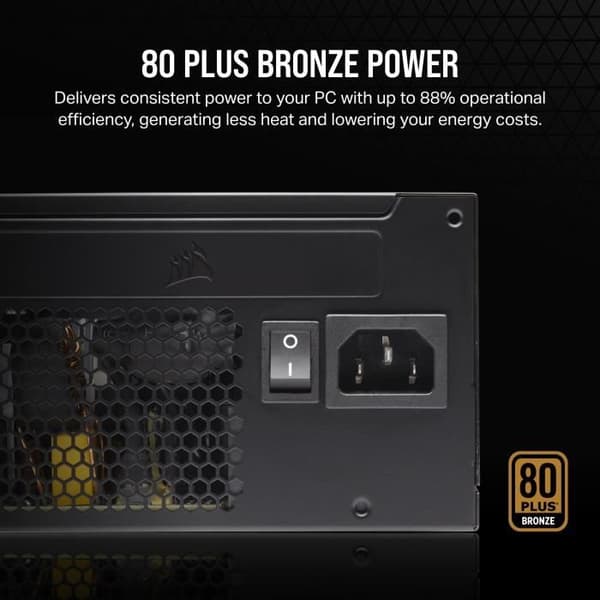 Strömförsörjning - CORSAIR - CX550 - 80 PLUS Bronze ATX Power