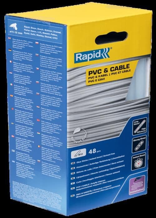 Limstift - Rapid - 12 mm - 48 pinnar - PVC - Harts - Inredning