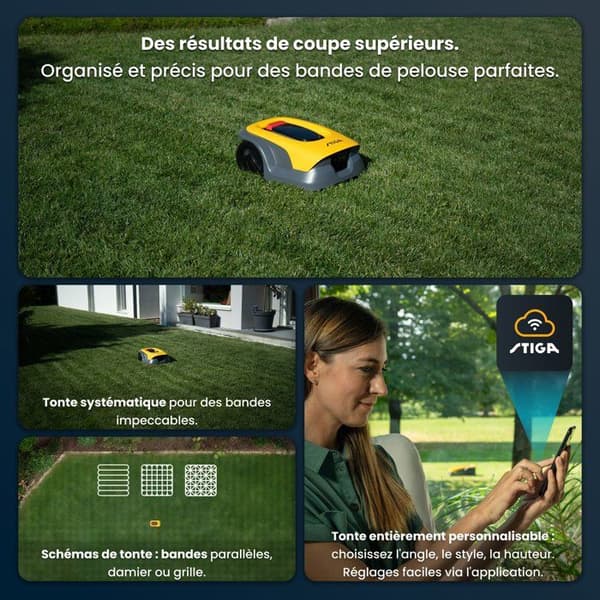 Robotplæneklipper - STIGA - A 6V - 600 m² område - 10 zoner - Smart kamera